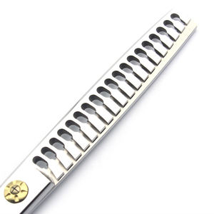 Kit de tijeras de adelgazamiento de dientes de doble cara de acero inoxidable 440C de 7,0 pulgadas de alta calidad profesional para el cuidado de mascotas - Product Image 4