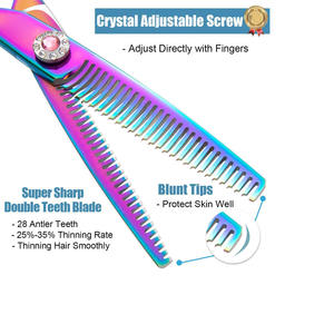 กรรไกรไทเทเนียมหลายสีกรรไกรซูเปอร์คัท6นิ้วสำหรับช่างตัดผม - Product Image 2