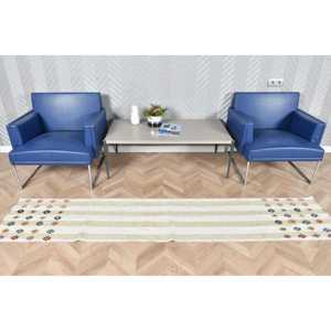 Tapis de 1,7 x 8,6 pieds, tapis turc Kilim, tapis vintage en laine blanche patchwork - Product Image 2