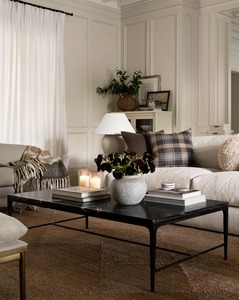 Table basse moderne de luxe pour maison avec dessus en marbre noir et pieds en métal Meubles de salon de qualité supérieure - Product Image 3