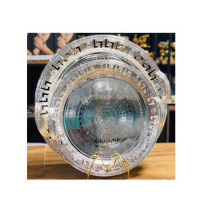 Nouvelle arrivée plateau en métal de base miroir dernier design ensemble de 2 plateaux de décoration d'intérieur vintage au prix le moins cher par Indian Metal World - Product Image 3