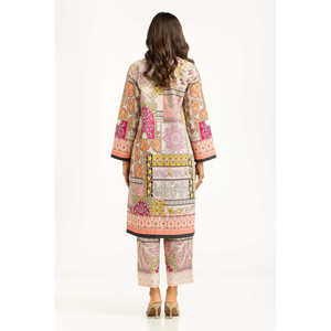 Conjunto Coordinado Estilo Bohemio de Algodón y Viscosa IPST-55247, Tela Crepé Estampada, Mangas Tres Cuartos para Primavera/Verano - Product Image 3