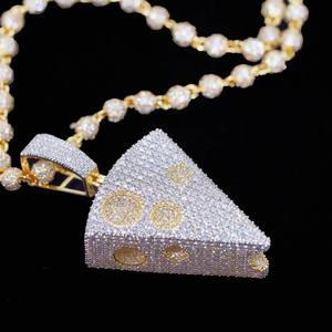 Colgante de Diamante CVD Certificado por IGI, Corte Brillante Redondo, Oro Rosa, Joyería Fina, Estilo Hiphop, Personalizado, para Fiesta, para Hombre - Product Image 1