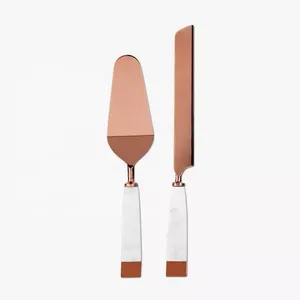 Ensemble de couverts en acier inoxydable de qualité alimentaire de style moderne Ensemble de 5 poignées en nacre Accessoires de table - Product Image 3