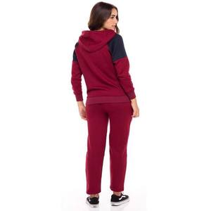 Ventes en gros de survêtements à capuche pour femmes de haute qualité, nouveau design, manches longues, streetwear, écologiques, OEM, ensembles en polaire unis pour l'hiver - Product Image 4