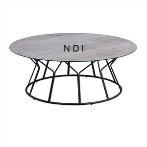 En bois avec table centrale en métal pour la décoration de meubles dernière conception Table centrale de finition décorative incurvée à la main - Product Image 4