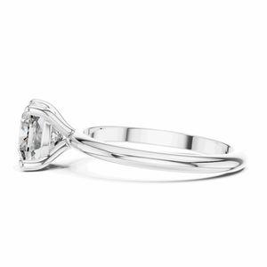 Bague de fiançailles en or massif 14/18 carats avec diamant de laboratoire taille princesse, classique pour femme, certifié GIA, couleur D - Product Image 3