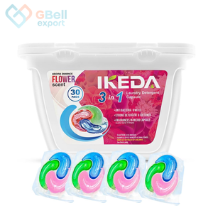 Venta al por mayor de tabletas de lavado con gas de lavanda, líquido de limpieza fragante resistente para ropa, eliminación efectiva de suciedad, cápsulas de lavandería - Product Image 6