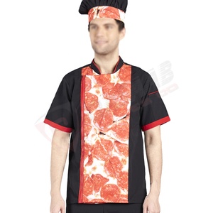 เสื้อโค้ทเชฟสำหรับผู้ชายเสื้อเชฟแขนสั้นแบบสั่งทำ - Product Image 1