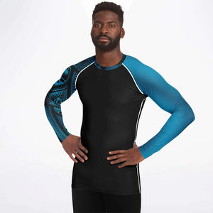 Chemises de compression extensibles à manches longues en polyester spandex d'excellente qualité pour adultes - Product Image 6