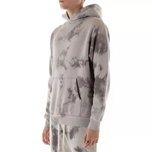 2024 sweats à capuche pour homme, 100% coton nouvelle mode cravate teinture Style pull sweat à capuche et pantalon ensemble hommes en gros bas prix - Product Image 3