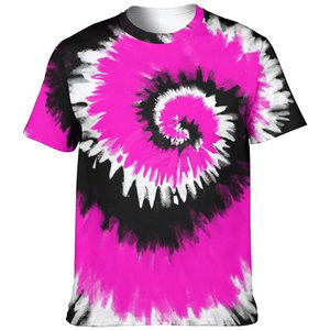 Casual Wear Tie Dye Camisetas Over Size Mejor algodón Poliéster Material Hecho Tie Dye Camisetas - Product Image 4