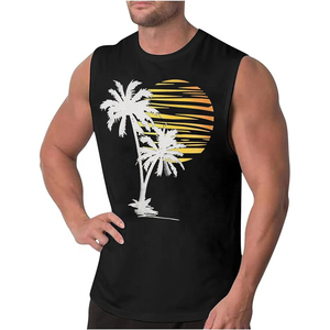 Débardeur personnalisé pour hommes pour la course à pied d'été, l'entraînement de fitness, tous modèles imprimés par sublimation, confortable, prix raisonnable Service OEM - Product Image 2