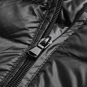 Gilet bouffant en laine d'extérieur décontracté pour hommes capuche amovible épais sans manches logo personnalisé gilet fermeture éclair lavé vêtements d'extérieur - Product Image 3