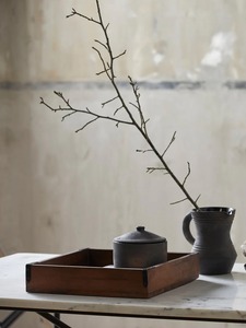 Plateau en bois d'acacia antique, grand - Product Image 3