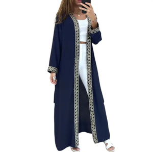 High Quality Modest Eid <b>Full</b>-<b>Length</b> Abaya Dress for Muslim Women Simple Butterfly Khimar <b>Cardigan</b> Dubai Kaftan for Islamic - Product Image 3