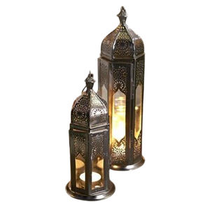 Nouveau luxe découpe conception métal lanternes Table décorative marocaine éclairage lanterne hôtel Restaurant fournitures prix usine - Product Image 1