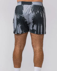 Short en maille personnalisé pour hommes, impression par sublimation, logo brodé, patchs d'étiquettes tissées, short de gymnastique athlétique, patchs avec logo personnalisé - Product Image 2