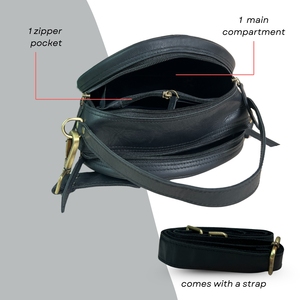 Mini bolso de mano de cuero genuino para mujer, bandolera, Correa desmontable, cierre de cremallera, Asa superior, diseño minimalista de moda para - Product Image 4