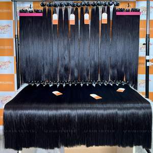 Full Length and Smooth Black Color Bone Straight Full Cuticle Aligned <b>Cheap</b> Price Hair <b>Extensions</b> - Product Image 6