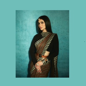 India pakistaní Bollywood Mouni Roy suave Vichitra tela de seda último exclusivo Saree étnico nupcial boda impresionante aspecto de moda - Product Image 1