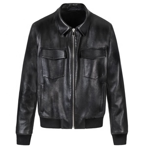 Chaqueta de Motociclista y Piloto de Cuero Genuino Negro Largo Hecha a Medida, Impermeable, Protección contra el Frío para la Temporada de Invierno 2026 - Product Image 2