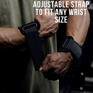 Crochet de musculation robuste avec sangle de poignet, support de préhension personnalisé pour soulever des poids lourds, vente en gros, pour l'entraînement en salle de sport, hommes et femmes - Product Image 5