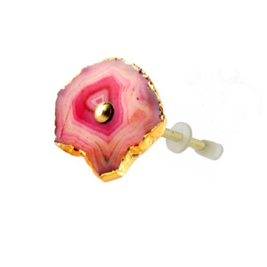 Perilla de armario rosa de ágata genuina de lujo, estilo de diseño Industrial para armarios de cocina, tocador y muebles de dormitorio, tiradores de cajón - Product Image 2