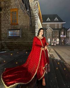 TENNECY Fully Stitched Party Wear Gown Heavy Embroidery Sequence Work Bottom Dupatta Ready-to-Wear Collection Indian Pakistani - Product Image 2