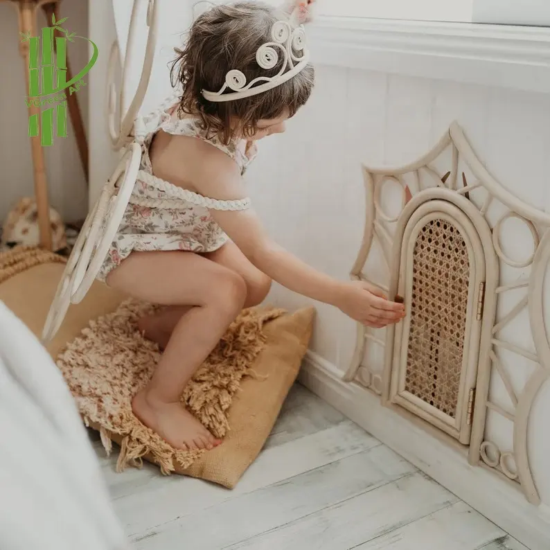 Sıcak Rattan peri kapı yatak odası duvarları için mitoloji bebek oyuncakları eğitici çocuk oyuncakları çocuk çocuklar için kız sanat, el sanatları ve diy oyuncaklar