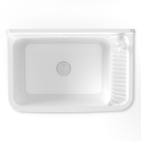 Lavabos de salle de bain en polypropylène super résistant certifiés UNI EN ISO 9001, fabriqués en Italie, résistants aux intempéries, avec drain complet