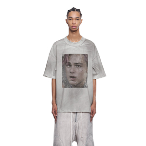 เสื้อยืดผู้ชายโอเวอร์ไซส์วินเทจผ้าคอตตอน100% กันแดดผ้าคอตตอนฟอกสีกรดสีตุ่นหรูหราโลโก้ออกแบบได้ตามต้องการ - Product Image 3