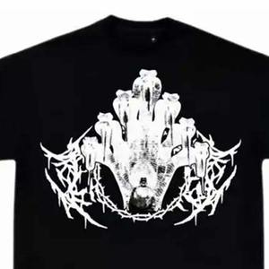 Camiseta Vintage de Alta Calidad con Estampado DTG Personalizado, Moda Y2K, Ropa Urbana, Camiseta de Doble Capa Extra Grande para Hombre, Estilo Hip Hop - Product Image 5