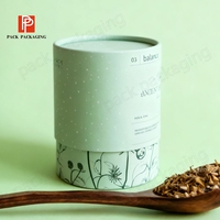 Emballage en tube de papier hermétique de qualité alimentaire personnalisé avec couvercle facile à décoller pour poudre de protéines, boîte en carton recyclable