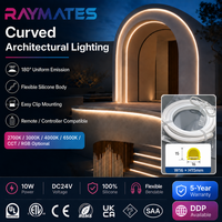 Tira de Luz LED de Neón de Alta Calidad con Curvatura Superior de 180 Grados, 1615 mm, IP67 Impermeable, para Exteriores y Edificios