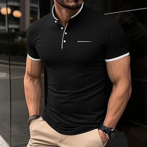 Directo de fábrica personalizado para hombre para Polo Camiseta 100% algodón transpirable de talla grande patrón sólido personalizado diseño liso de alta calidad - Product Image 4