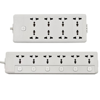 6/8/10 vías tipo Universal AC Outlets Home Power Strip suministros eléctricos extensión Power Strip con interruptor principal
