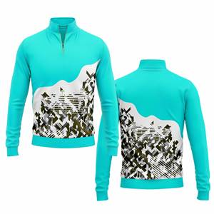 Chaqueta de gimnasio con cremallera de cuarto duradero personalizado para hombres y mujeres, ropa deportiva para jóvenes, jersey de equipo de secado rápido - Product Image 2