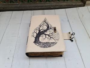 Fait à la main personnalisé Vintage cuir Journal carnet de croquis arbre cuir Design fil couture selle couture pour hommes femmes spirale - Product Image 3