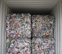 Déchets d'aluminium UBC en vrac (canettes d'aluminium) 99,9 % pur blanc argenté compressé, qualité recyclage en vrac 99,7 %, recyclage de métaux, service OEM