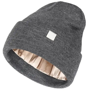 Gorro de Invierno Premium Tejido con Forro de Satén, Protector del Cabello, Personalizable con Logotipo Bordado o de Goma, Suministro OEM - Product Image 1