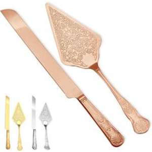 Poignée ornée exclusive nouveau look serveur de gâteau en métal de qualité supérieure pour les fêtes haut de gamme et une utilisation élégante de la coupe de gâteau - Product Image 1