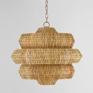 Tienphong Handmade Woven Chandelier New Hollace <b>Rattan</b> Material Modern Coastal Southwestern Style Hot Sale Amazon - Product Image 4