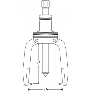 Hazet 3-Arm Gear <b>Puller</b> - Product Image 2