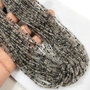 Cuentas de forma de Rondelle facetadas de rutilo negro, cuentas al por mayor de rutilo Natural de buena calidad para la fabricación de joyas - Product Image 6