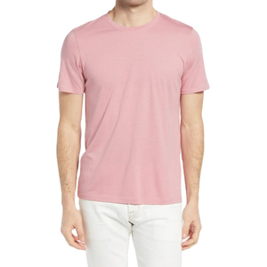 T-shirt en coton 100% respirant, à séchage rapide, coupe ajustée, tricoté, personnalisable OEM ODM, pour le sport, la gym, les activités de plein air et le quotidien, col court - Product Image 1