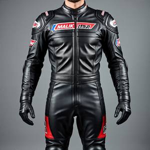 Traje de moto de cuero de carreras | Malik Raza | Logos de Club de tamaños de colores personalizados | Pedidos a granel de presupuesto - Product Image 5