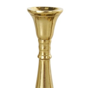 Deco Aluminum Metal Three <b>Candle</b> Candelabra with <b>Candle</b> <b>Plate</b> Gold Table Decoration Elegant <b>Candle</b> Holder for Dining Room - Product Image 3