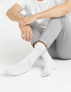 Chaussettes décontractées en coton peigné compact et confortable avec un revers confortable, peuvent être fabriquées avec votre logo et votre marque personnalisés en tant que OEM - Product Image 3