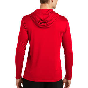 Camiseta con capucha ligera roja verdadera de manga larga Jersey de algodón para hombre deportiva - Product Image 2